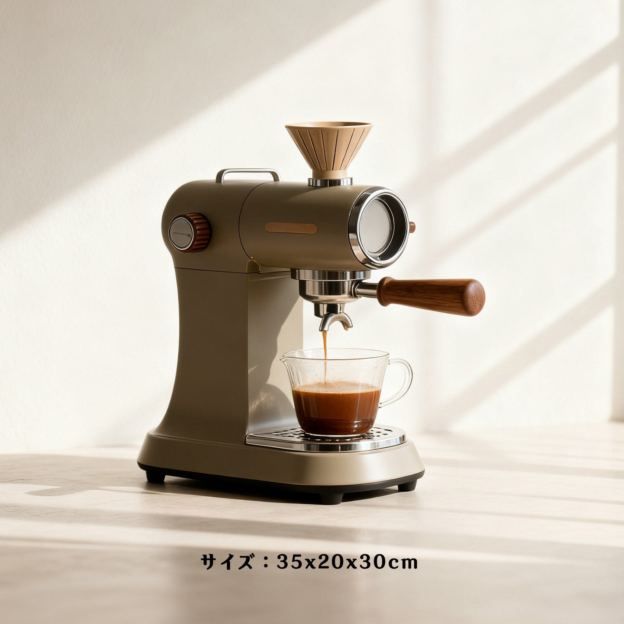 家庭で使えるヴィンテージ調エスプレッソメーカー