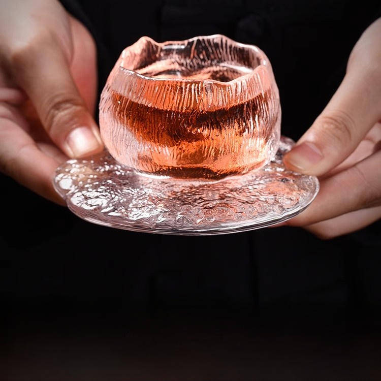 耐熱ガラス製マットティーカップコースター