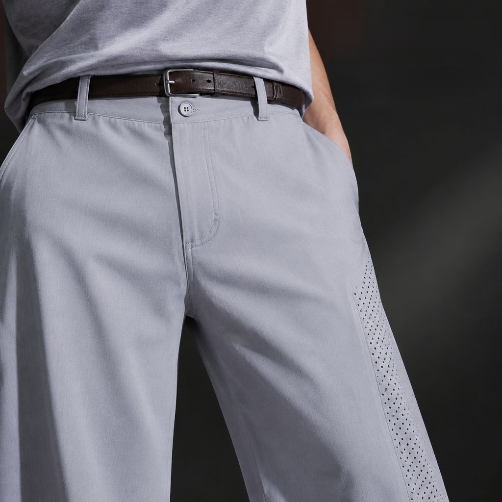 Pantalones casuales rectos de ajuste holgado
