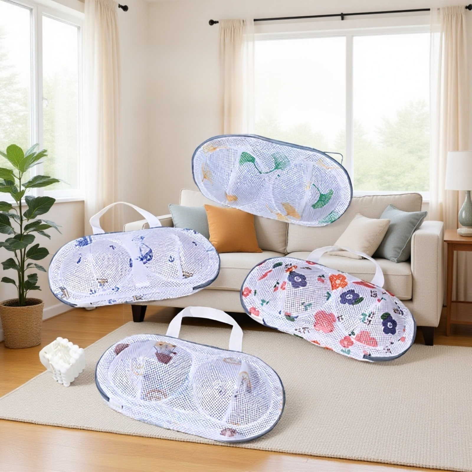 Close-up of anti-deformation laundry bag material