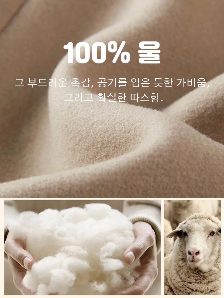 가을/겨울 고급 여성용 스탠드 칼라 울 코트