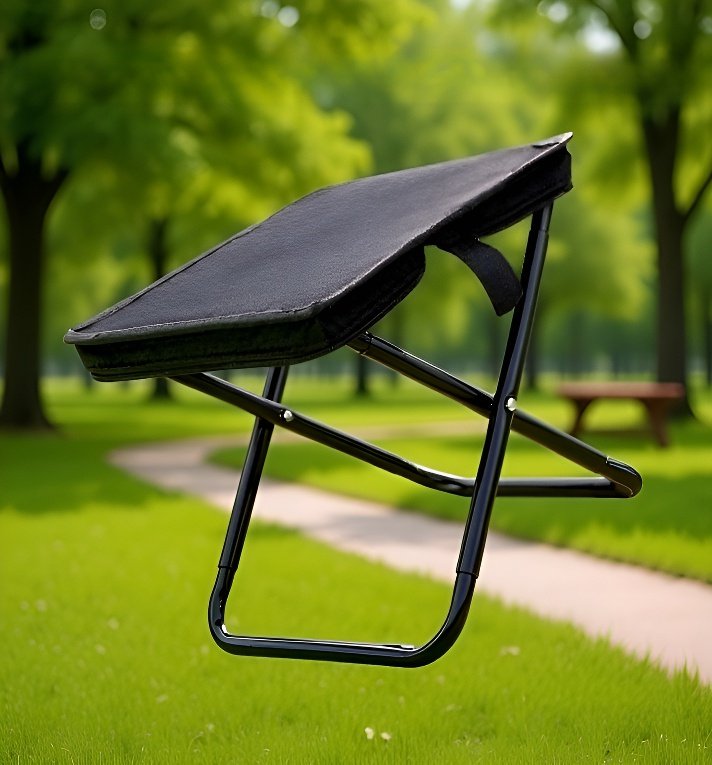 Portable folding stool with handbag design