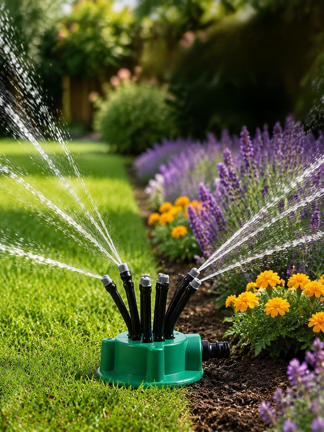 Cabezal de rociador de jardín de rotación automática de 360 grados