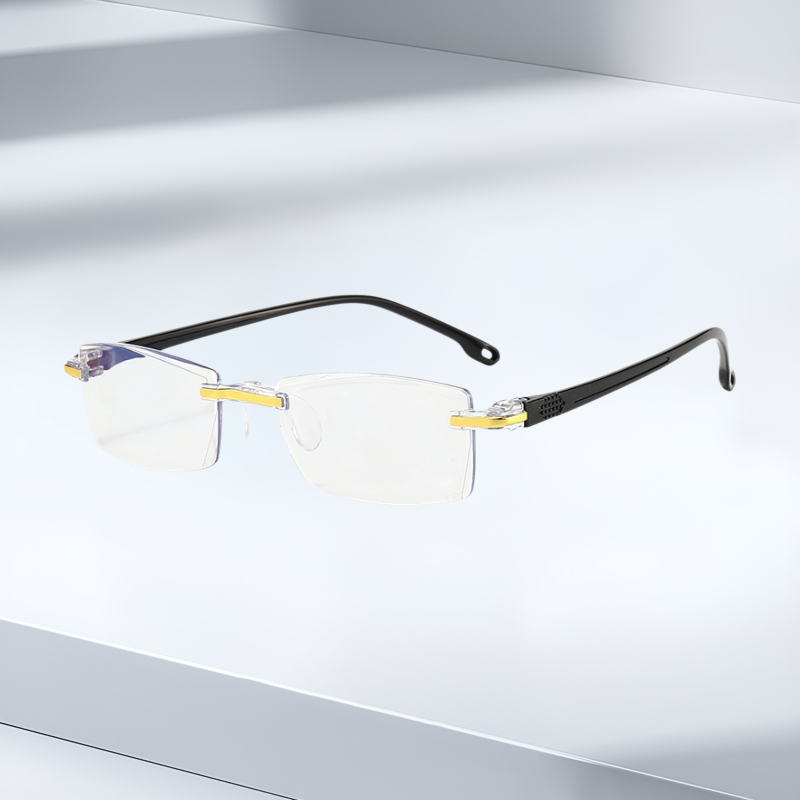 แว่นอ่านหนังสือตัดเหลี่ยมเพชร ป้องกันแสงสีฟ้า