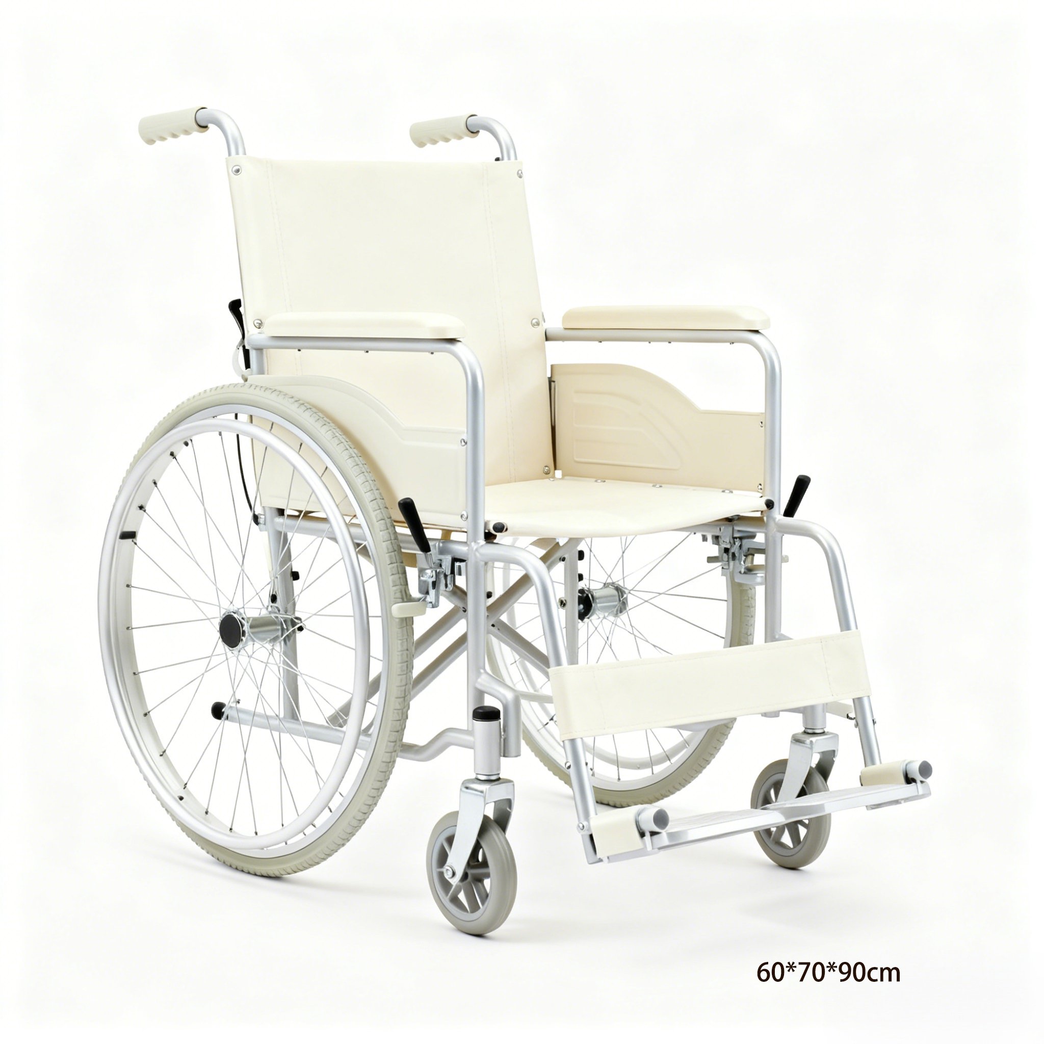 コンパクトに折りたたんだ車椅子