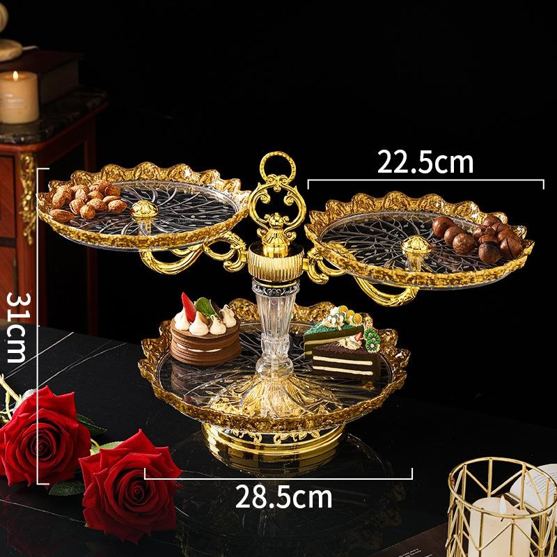 Luxury Gold-painted Dessert Plate for Afternoon Tea