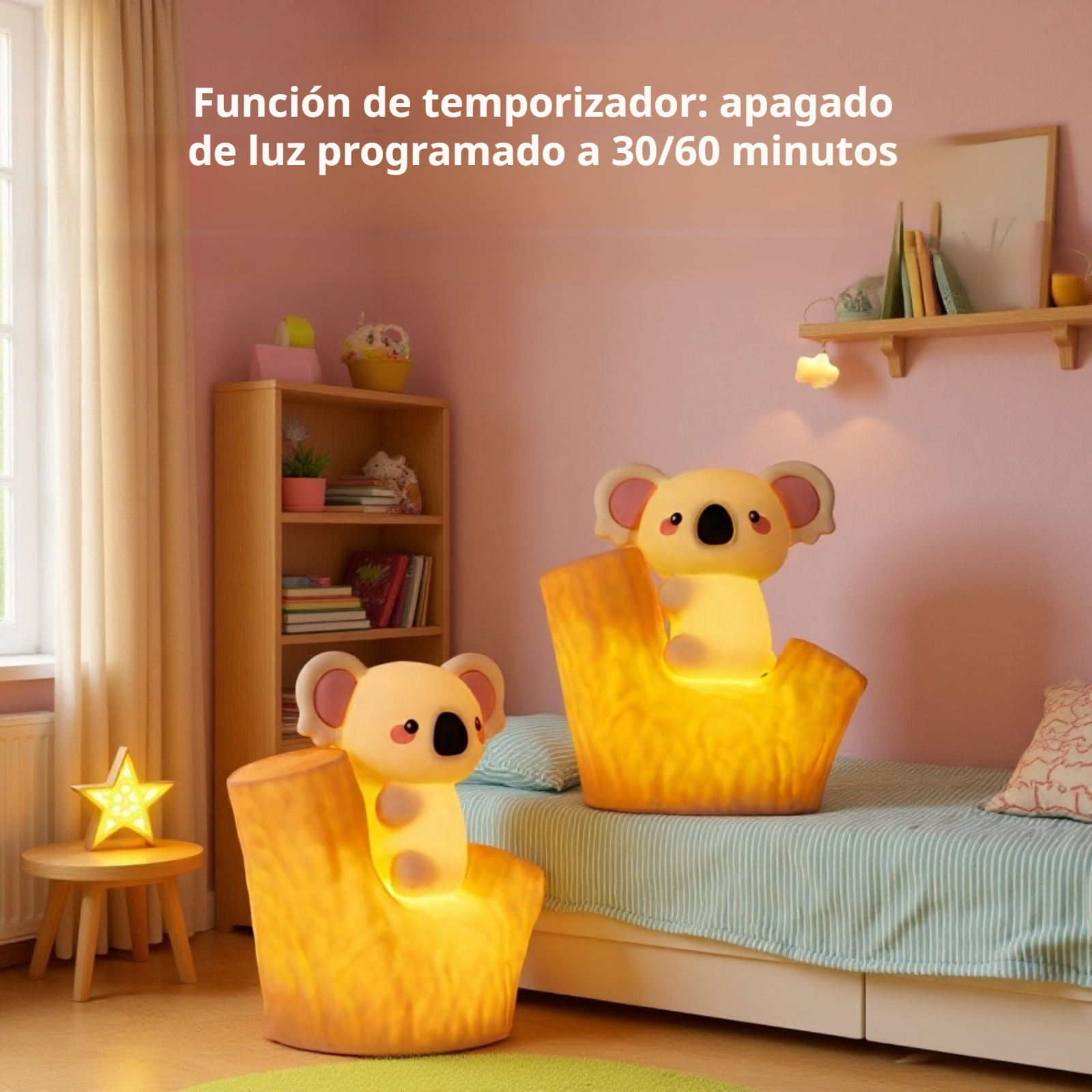 Lámpara Koala recargable con cable USB incluido