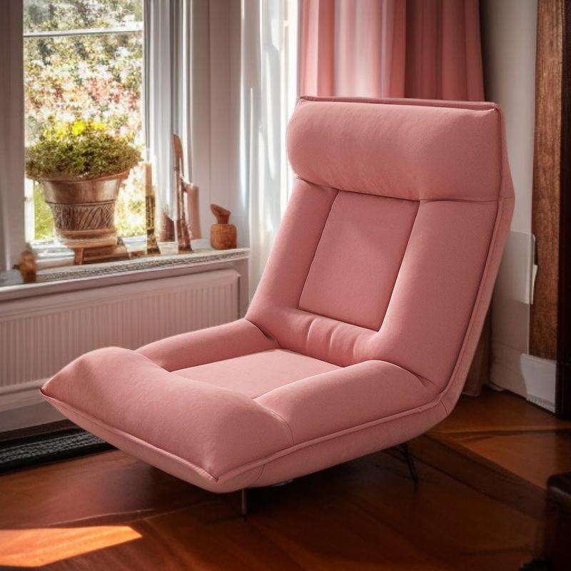 거실에 배치된 두꺼운 등받이 빈백 의자