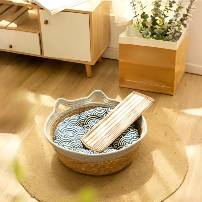 Lit pour chat en osier