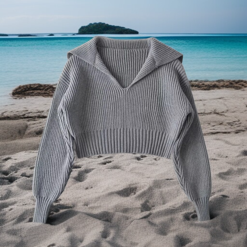 万能コーディネート可能なニットトップス