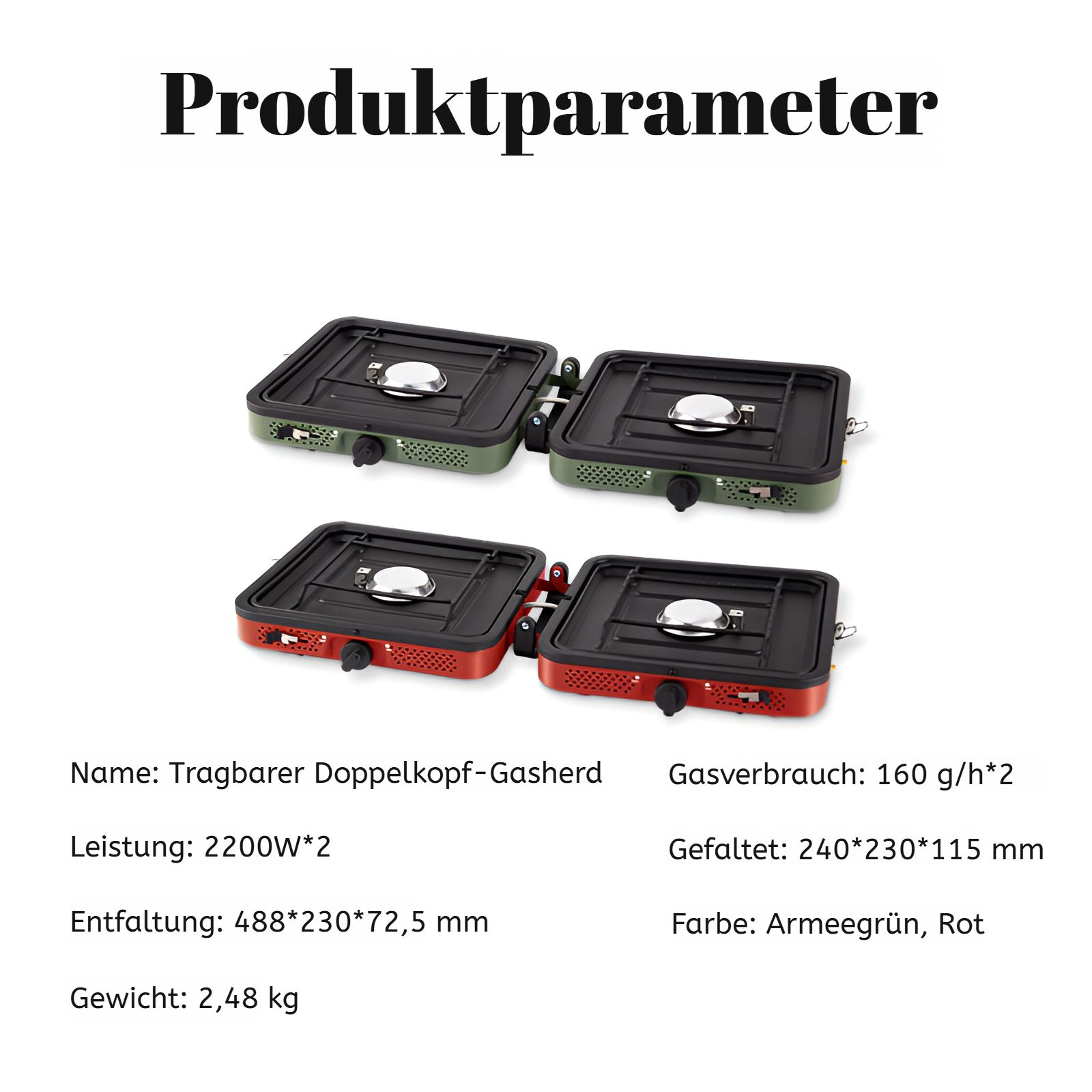 Effizienter Gaskocher für schnelles Kochen im Freien