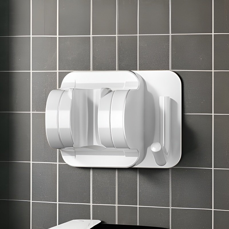 バスルーム用304ステンレス穴あけ不要調節可能シャワーヘッドホルダー