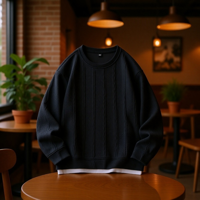 Modisches Herren-Sweatshirt mit langen Ärmeln und Streifen