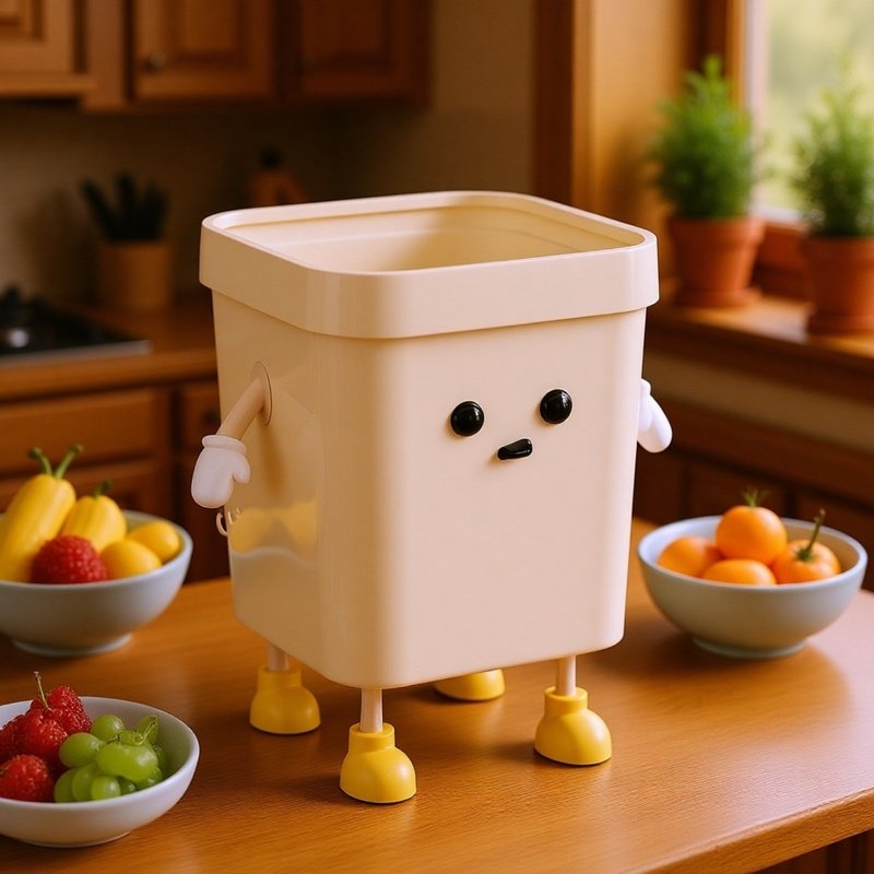 Kreativer, dekorativer Mülleimer mit Cartoon-Motiv für Wohn- und Schlafräume