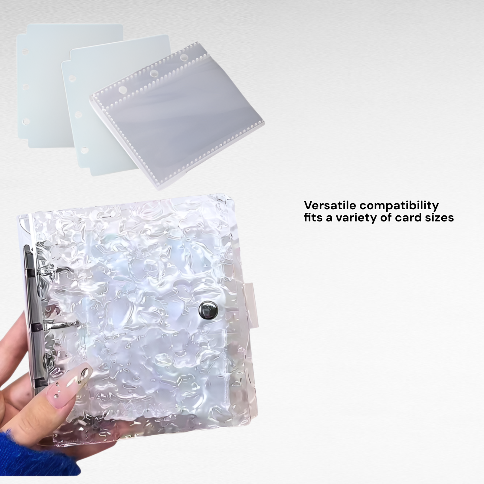 A5 Transparent Crystal Grid Card Binder for 3 Inch Idol Polaroid & Small Star Chase Cards