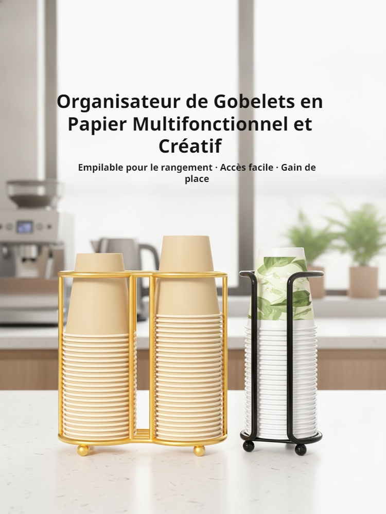 Rangement pratique de gobelets pour boissons chaudes et froides