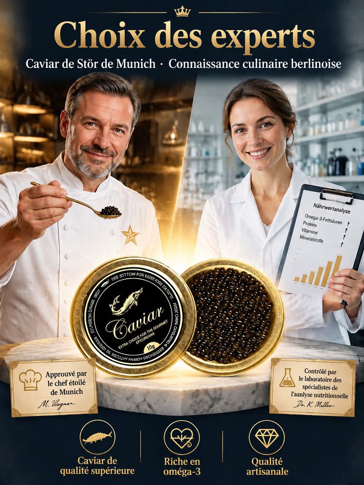 Caviar Premium Certifié Éco UE | 0 Métal Lourd, 0 Microplastique | Traçable CITES