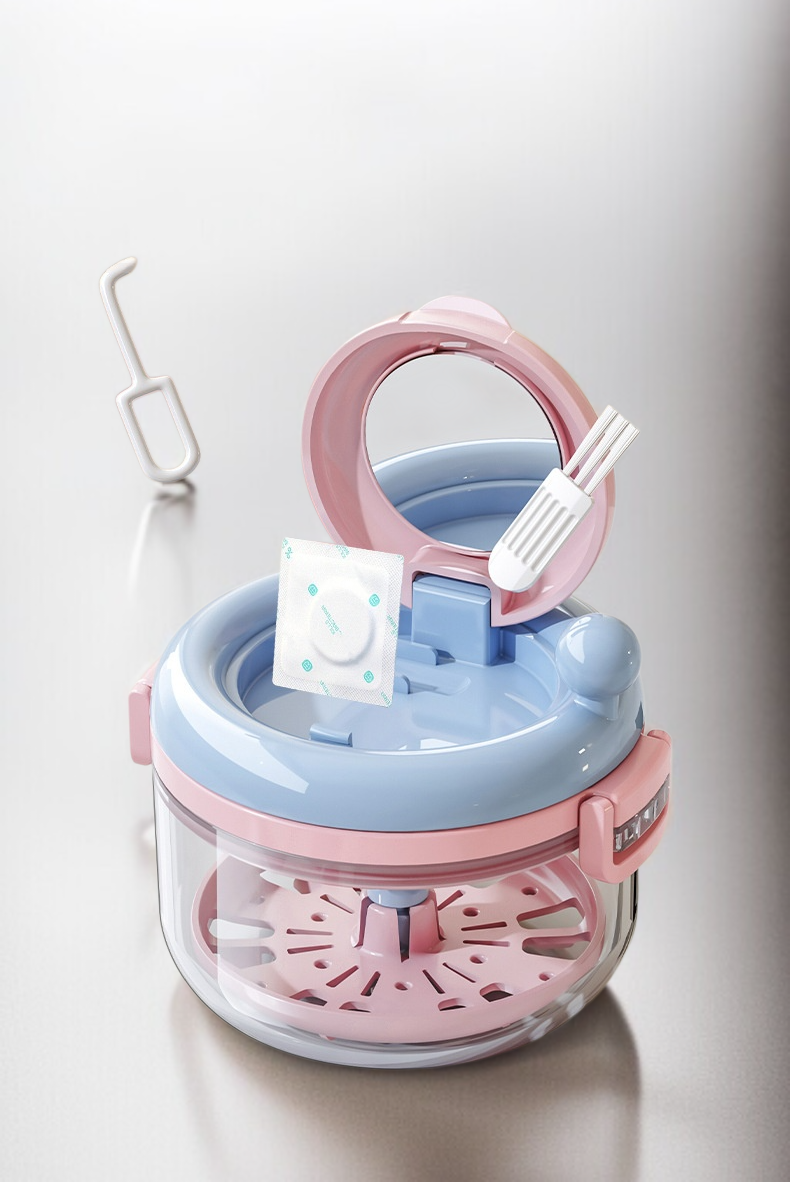 휴대용 밀폐 물빠짐 마우스피스 수납함 휴대용 치아교정 키트 휴대용 스텔스 밀폐 세척함