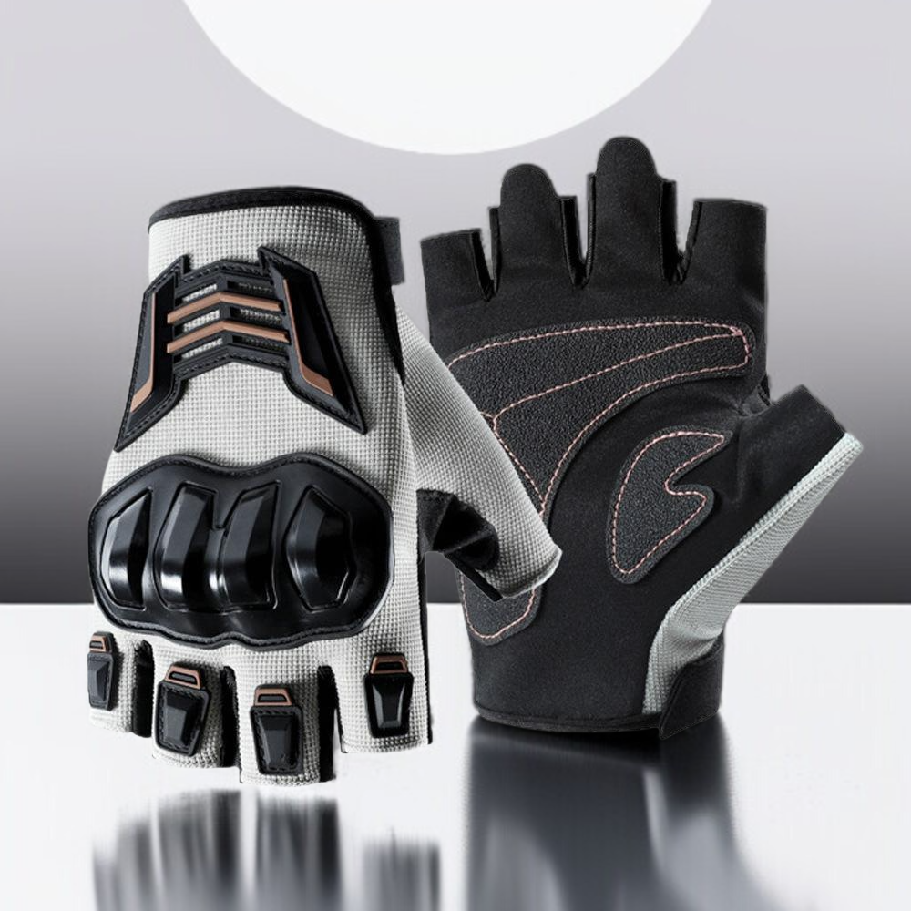 Men's anti fall and anti slip riding half finger gloves