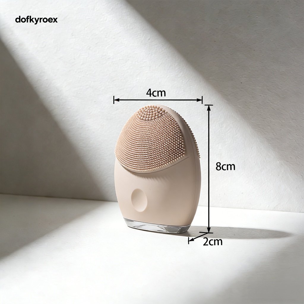 Gentle exfoliation with cleansing brush head