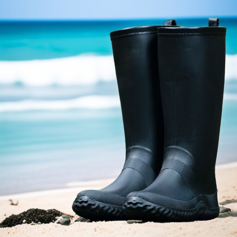 Waterproof mid-calf rain boots for outdoor adventures