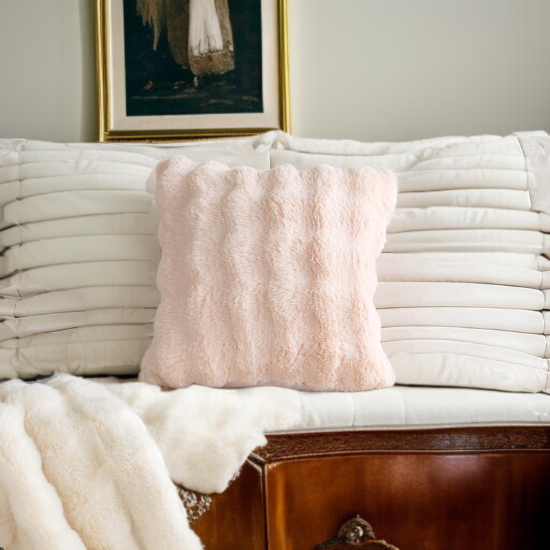 Plush Pillow Covers Pillow Covers Solid Color Plush Bedroom Bubble Plush