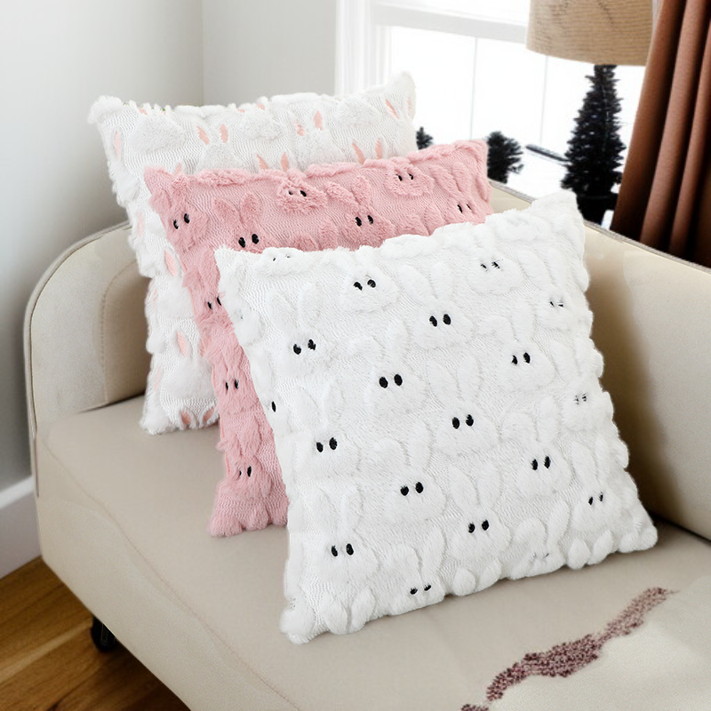 抱枕套毛絨靠墊套趣味節慶佈置客廳沙發靠枕套