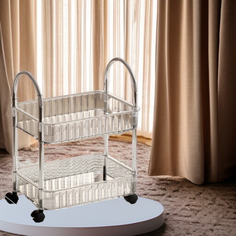 이동식 수납 선반 선반 아크릴 다층 가정용 이동식