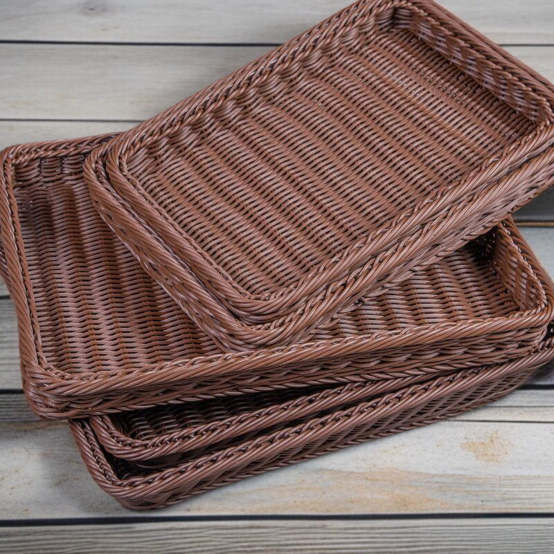 キッチンフルーツ麺籐編み収納かご