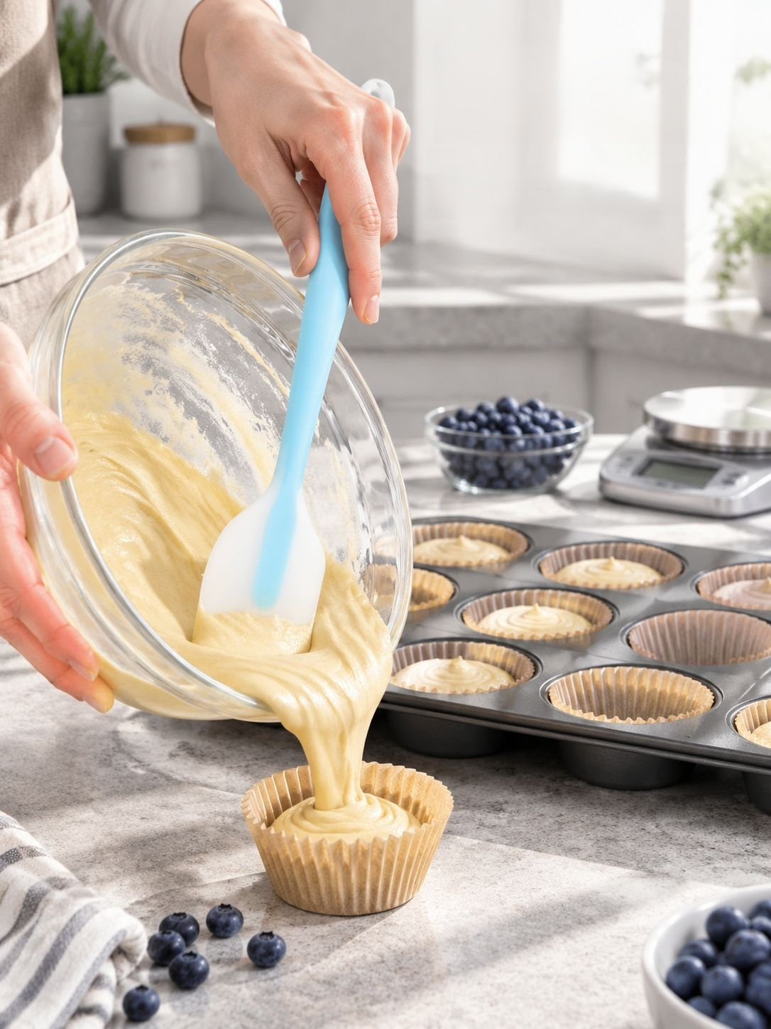Flexibler Kuchenspatel zum Glattstreichen von Creme
