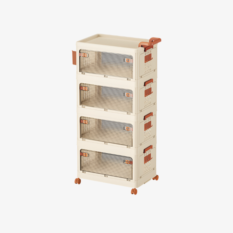 Almacenamiento seguro de snacks en gabinete infantil