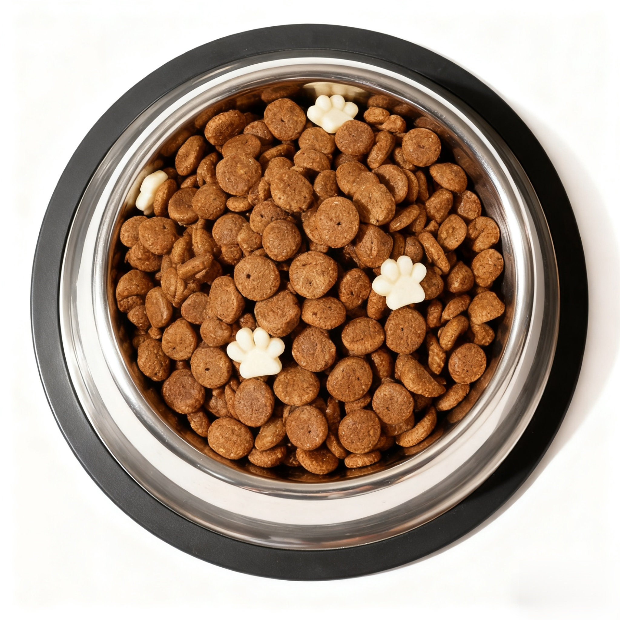 Dry Kibble for Puppies in a bowl