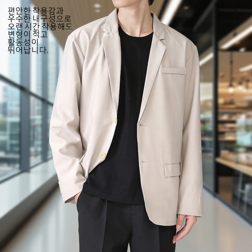 남성 고급감 캐주얼 양복 외투