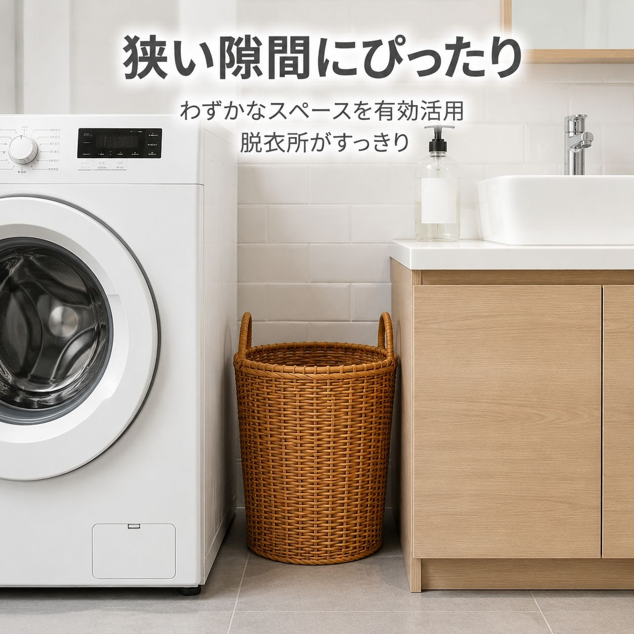 高級感あふれるおしゃれなランドリーバスケット