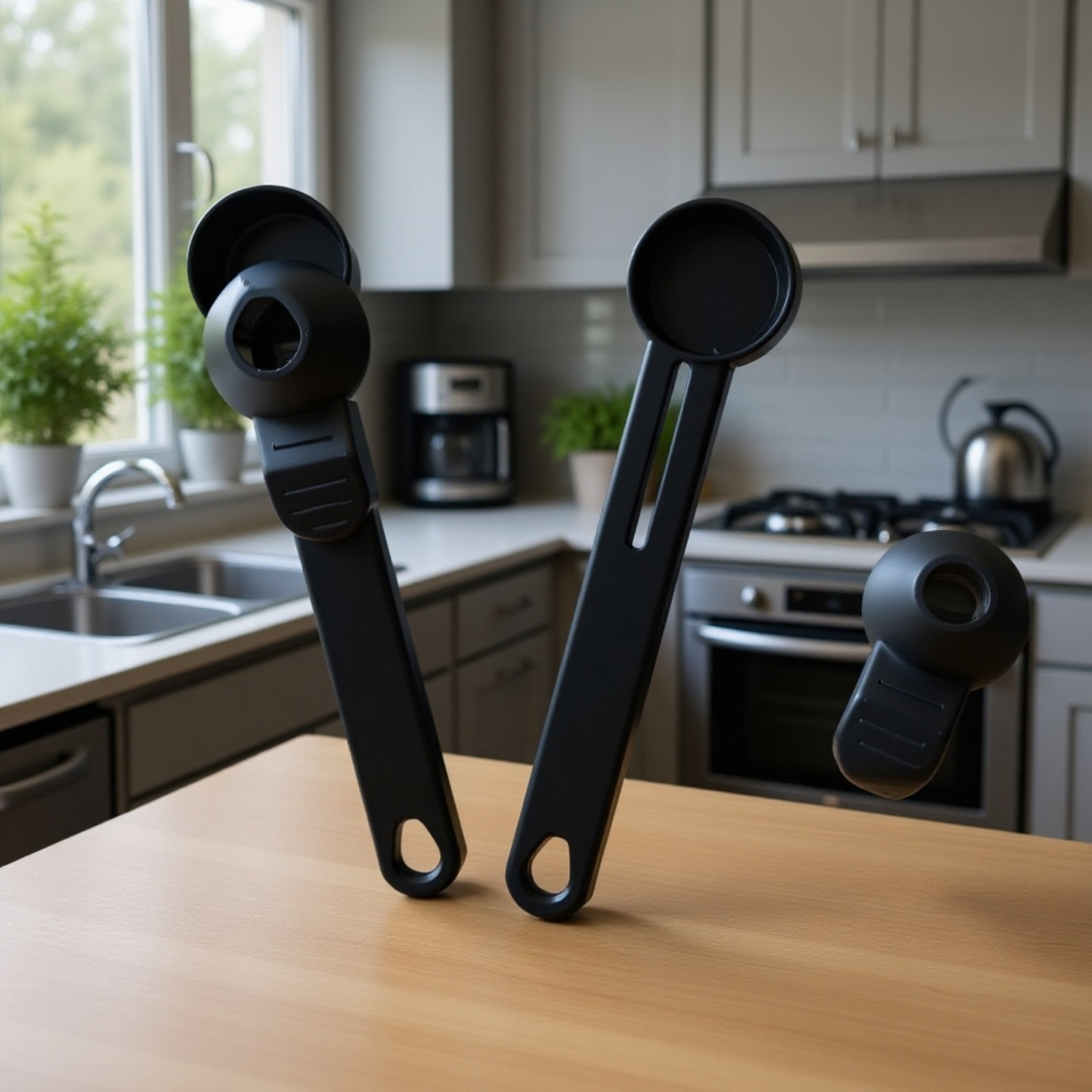 Long-handled, large-capacity, leak-proof coffee spoon