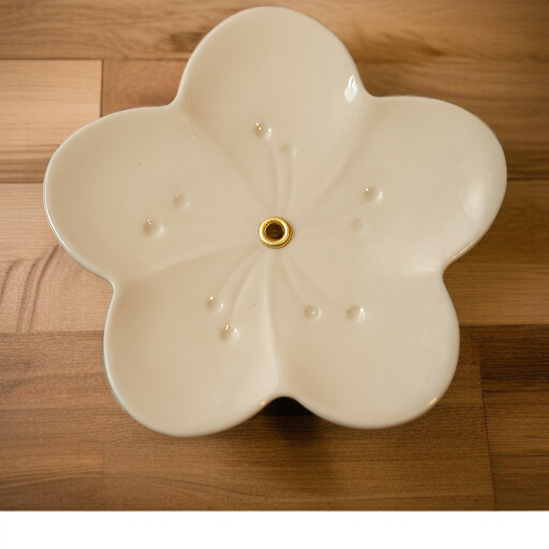 四季の印象の陶器製香炉 お香立て お香立て 携帯用ミニお香立て 和風 春 夏 秋 冬 四季の花 桜 蓮の葉 菊 梅 茶道 お香用品