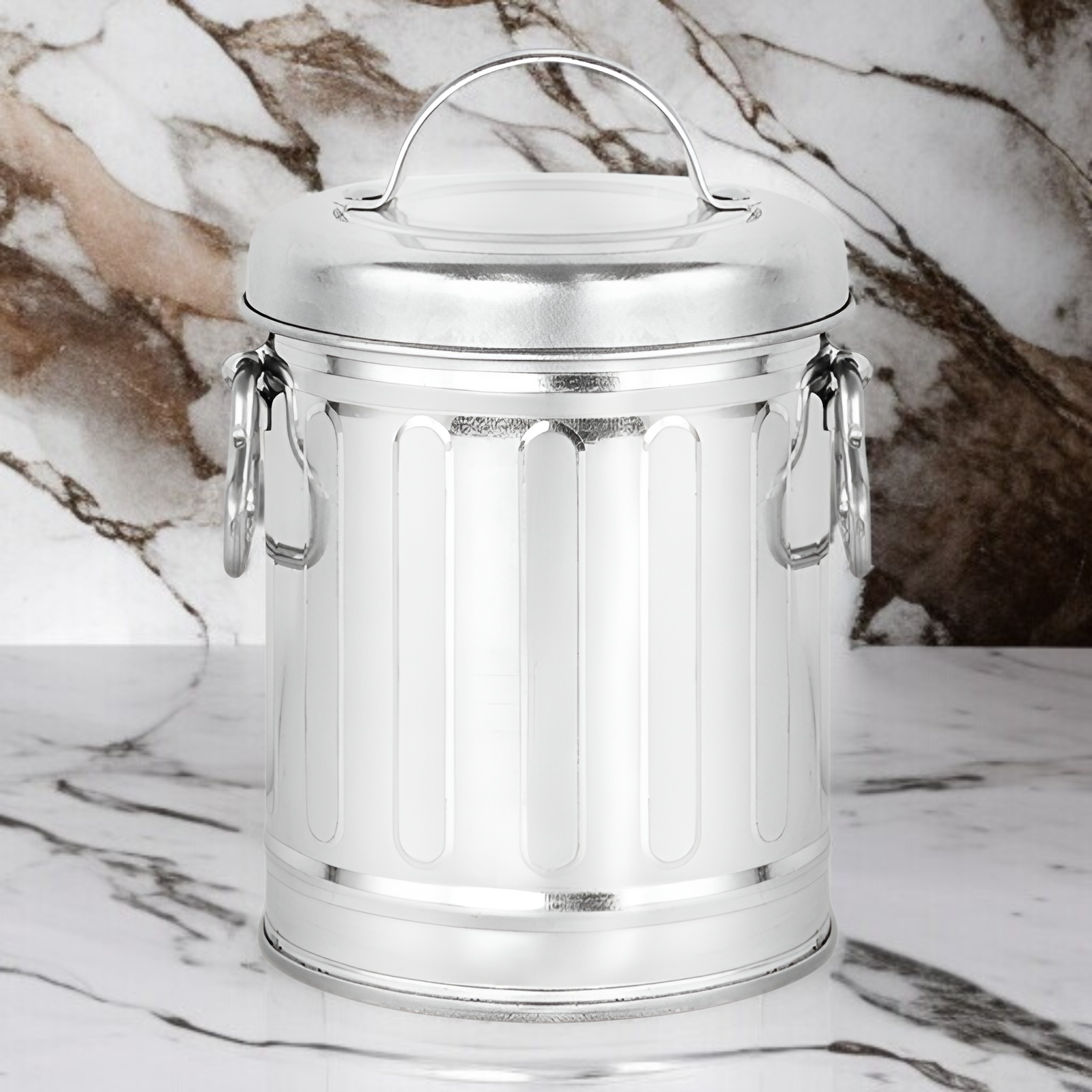 亜鉛めっき鉄バケツ型灰皿の全体画像