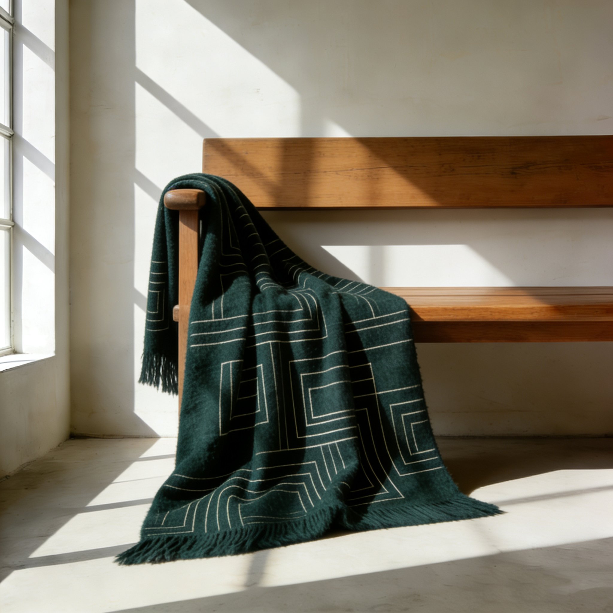 Manta suave y decorativa en sofá moderno