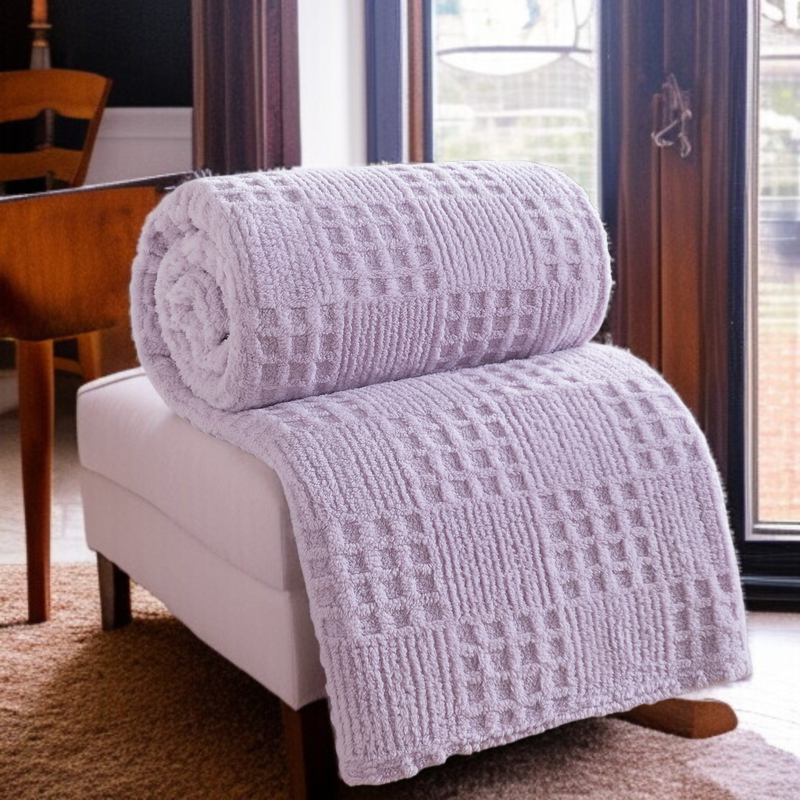 Meleg, párnázott plüss takaró, vastagított otthoni takaró