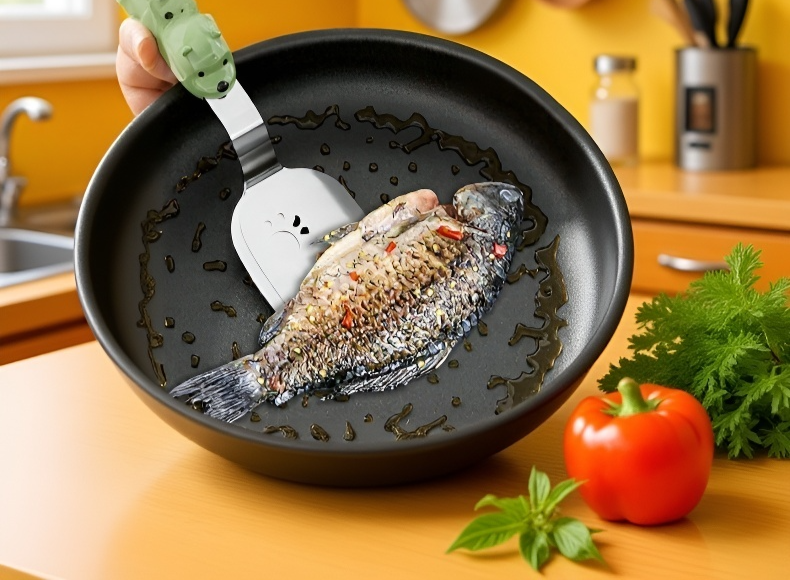 생선 요리용 롱 집게 귀여운 곰돌이 디자인