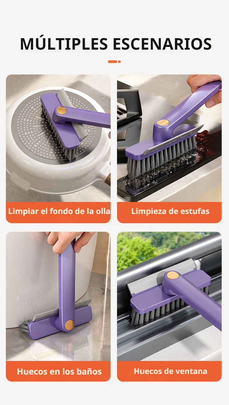 Cepillo eliminando suciedad de juntas