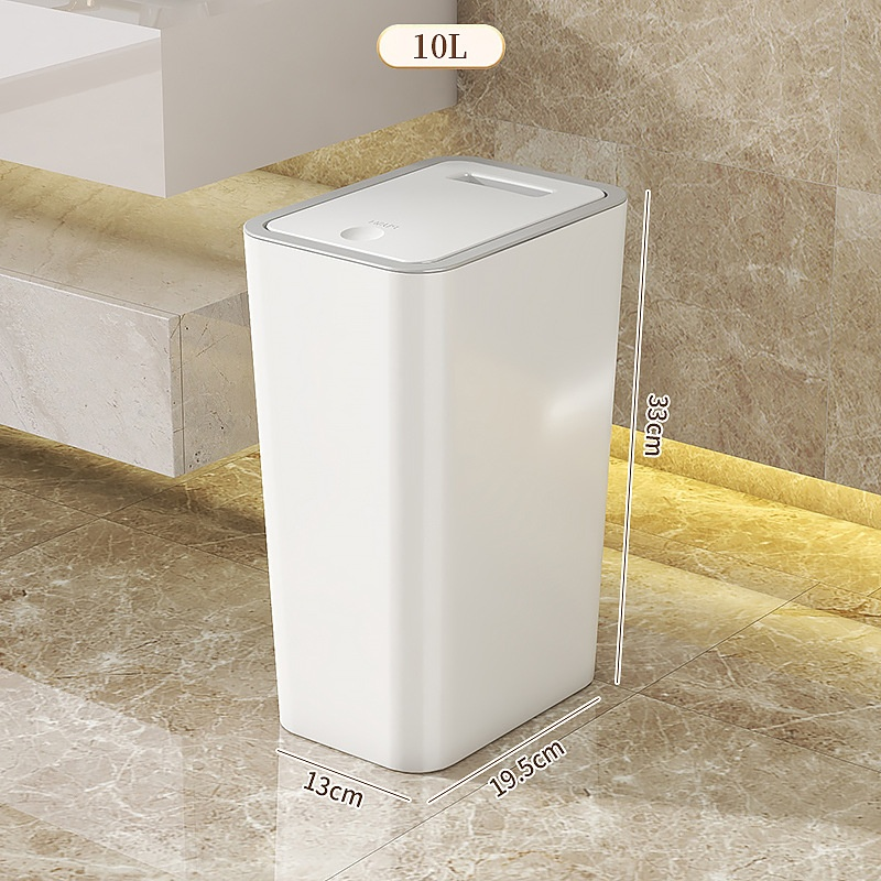Poubelle à couvercle push pour dortoir et toilettes