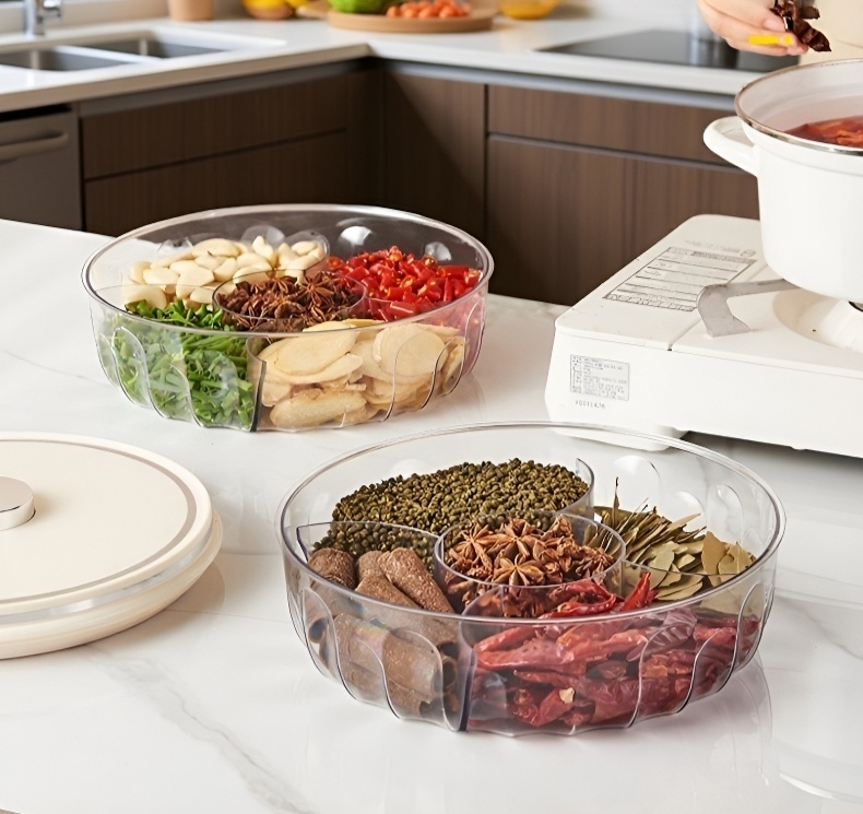 Organizador de condimentos transparente y resistente