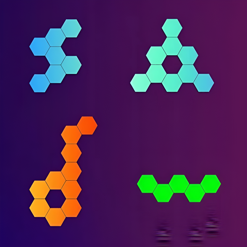 タッチ感応式六角形ハニカムライト