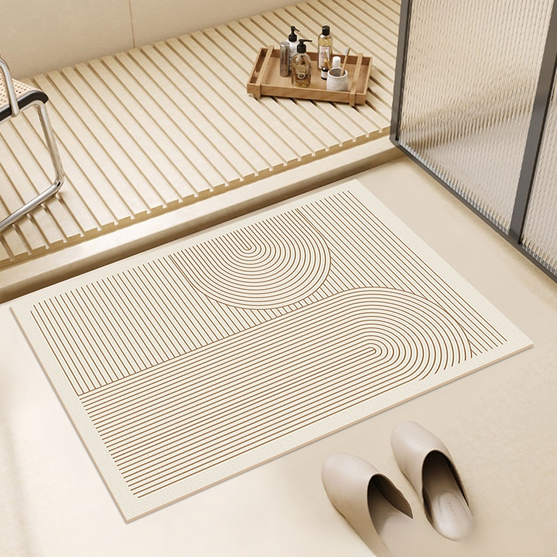 Cream Style Diatomaceous Earth Bathroom Mat