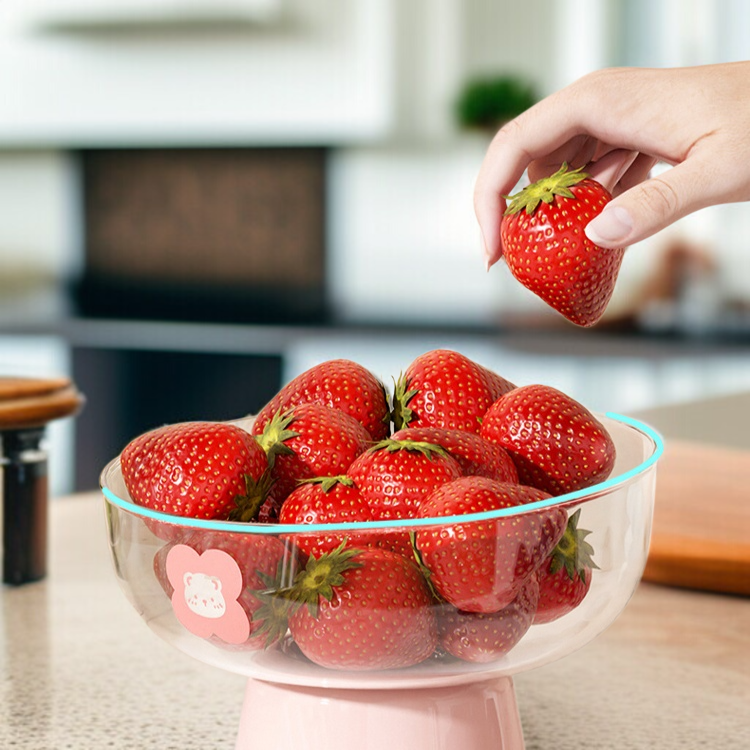 가정용 비주얼 발 높은 과일 접시 물빠짐 과일 화분 거실 과일 간식 수납기