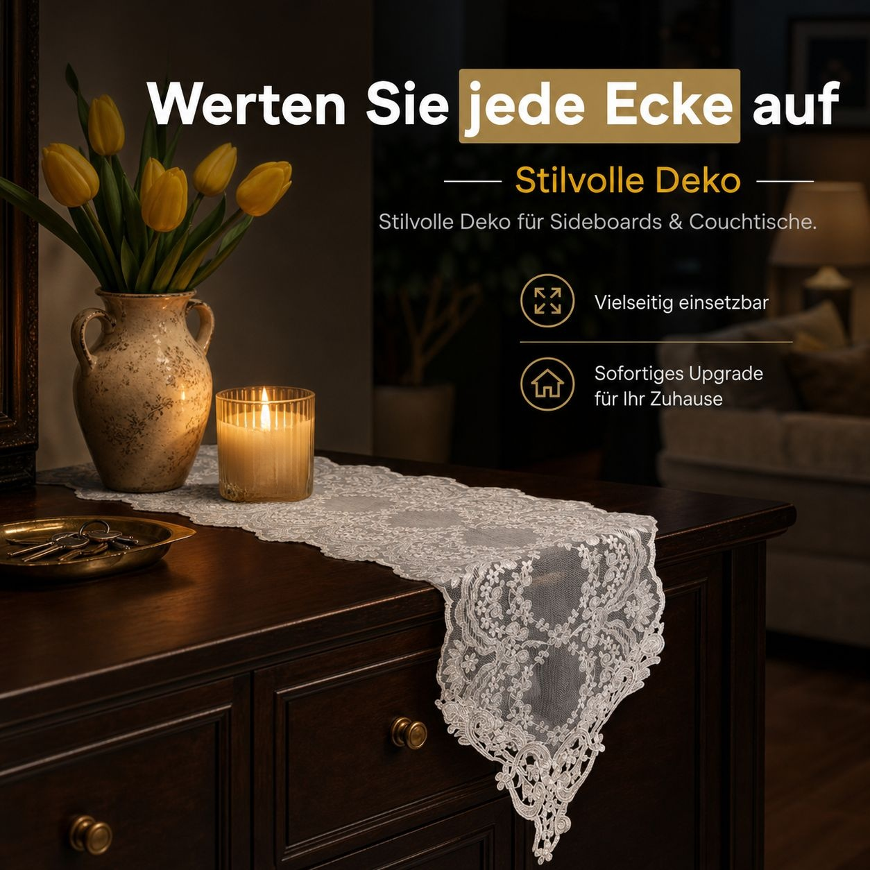 Teezeremonie Tischdecke Chinesische Hochzeitsdekoration mit Spitze für Esstisch