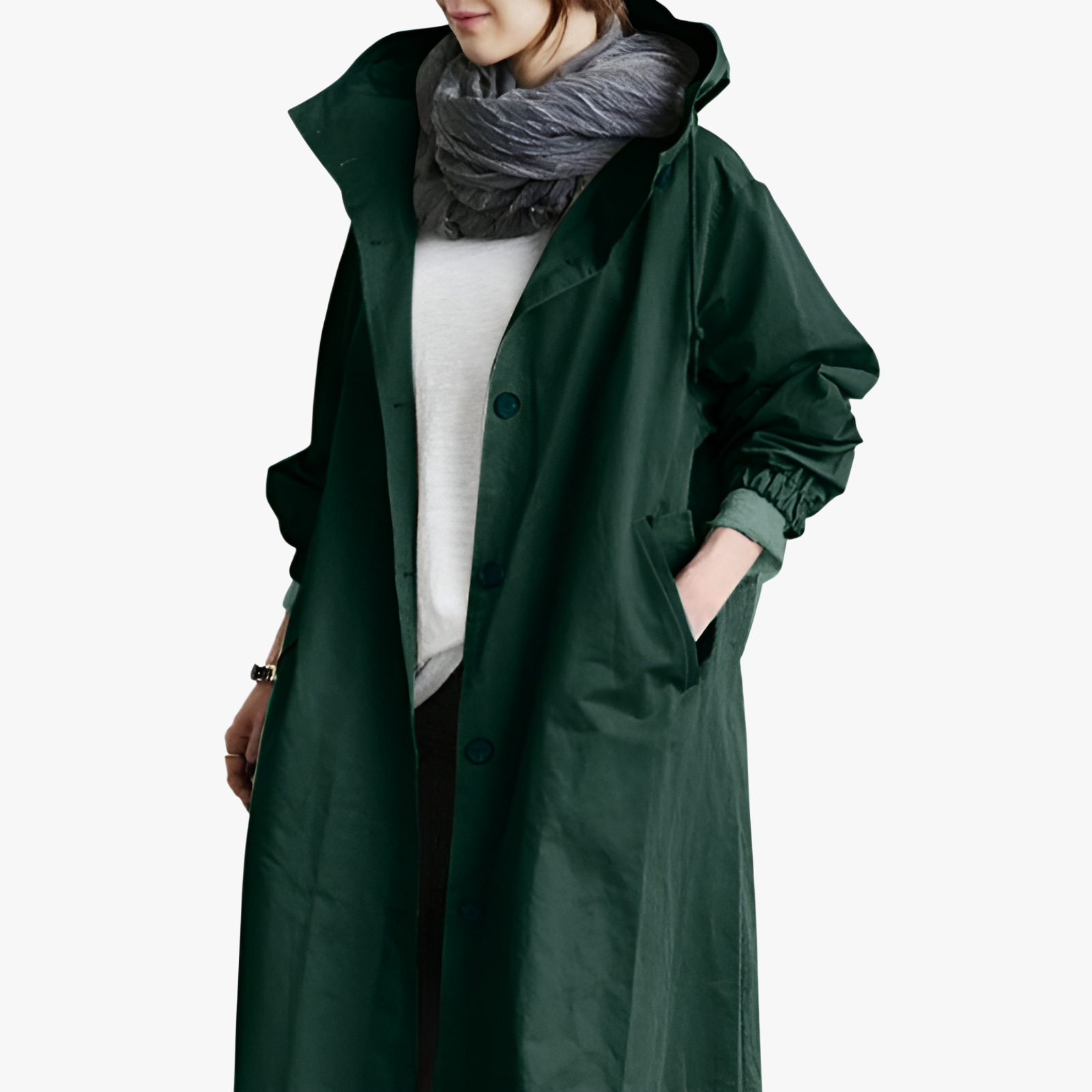 2025年秋冬新作 おしゃれ カジュアル 長袖 ミドル丈 エレガント ゆったり ウエスト ボタンダウン トレンチコート レディース