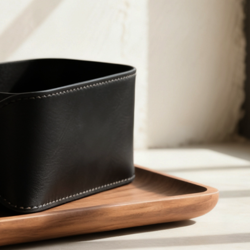  กล่องใส่กระดาษทิชชูหนังอเนกประสงค์ (แพ็ค 4 ชิ้น)