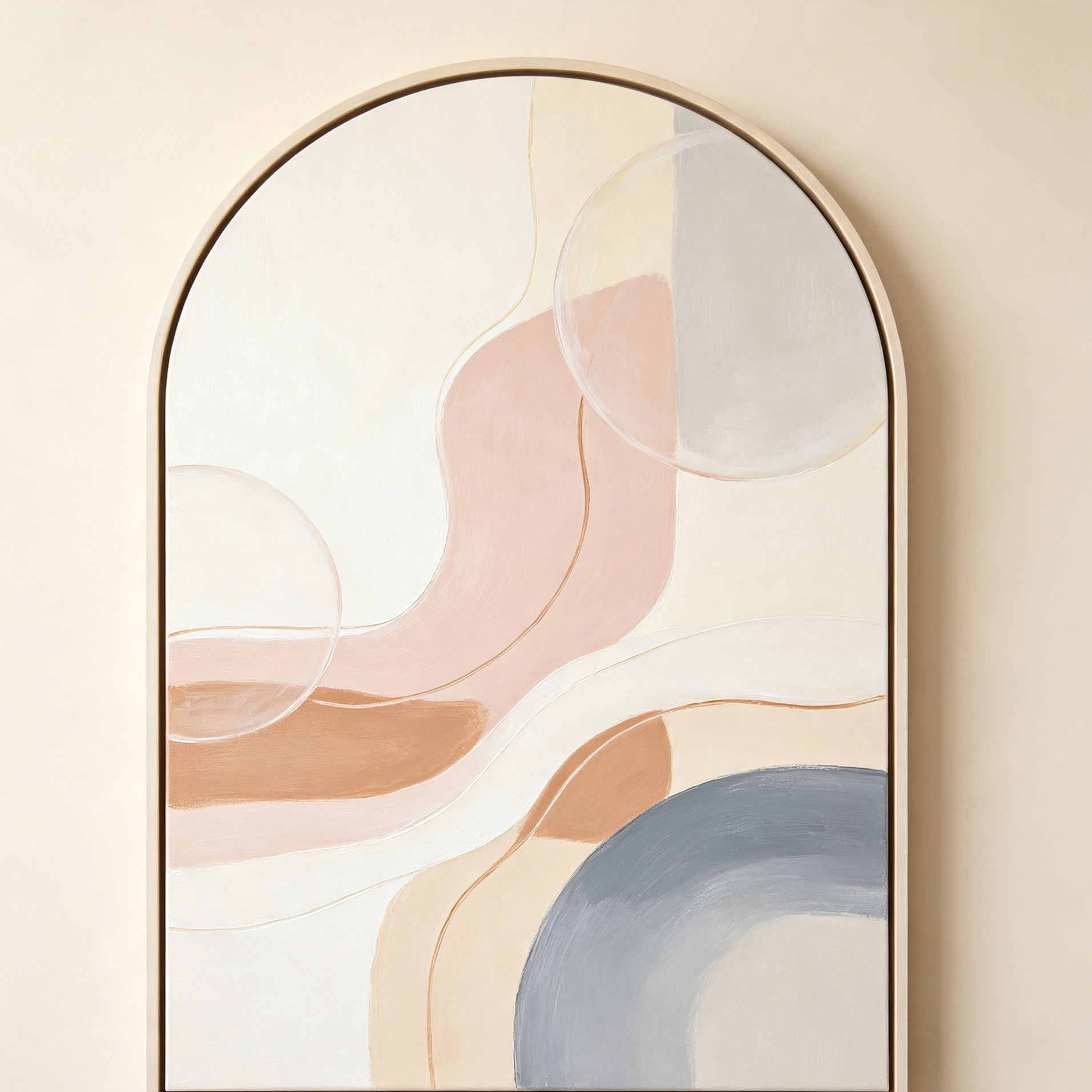 Arched frame decorative paintings (2 pieces)